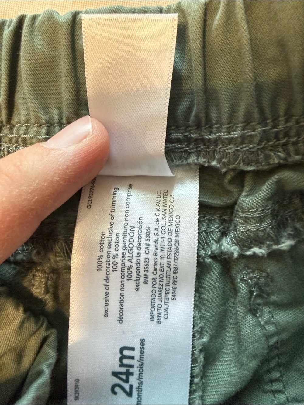 Carter's Olive Green and Navy Blue Pull-On Shorts Set - Picture 3 of 10
